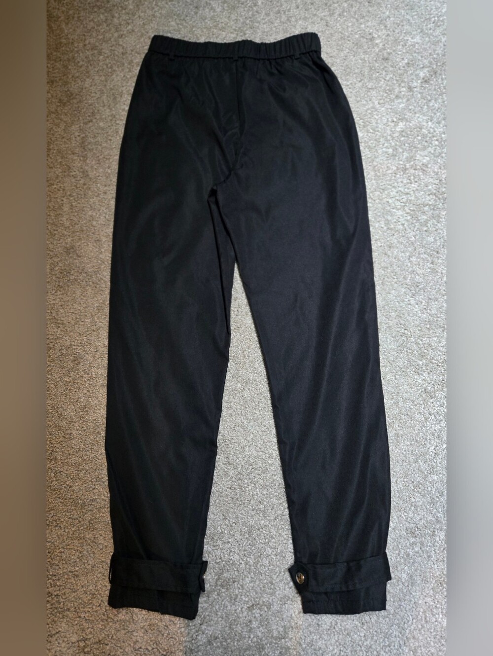 Women's Casual Tapered Pants in Black and Olive M - Picture 2 of 6